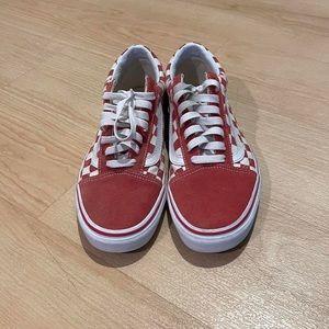 Red Checkerboard Vans Old Skool